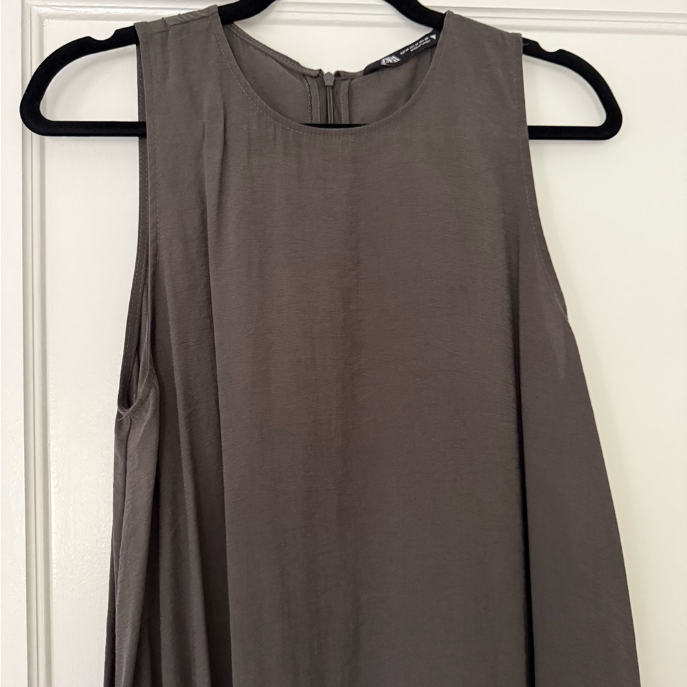 NWOT - Zara Charcoal Maxi Dress - Size M - Picture 6 of 12